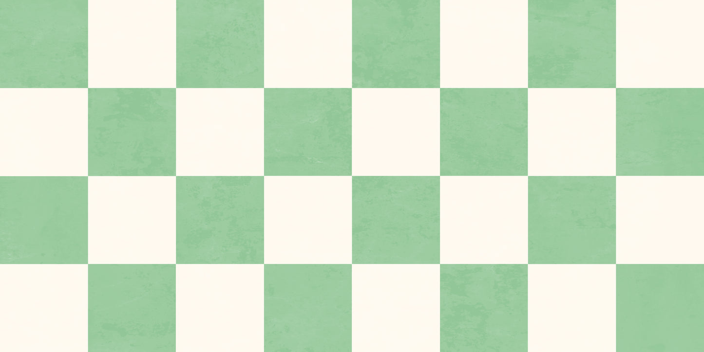 Checkerboard Sticker Tile | Mint Frost