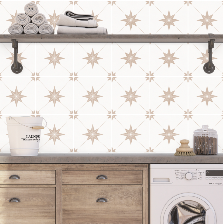 Estella Sticker Tile | Sandrift - White
