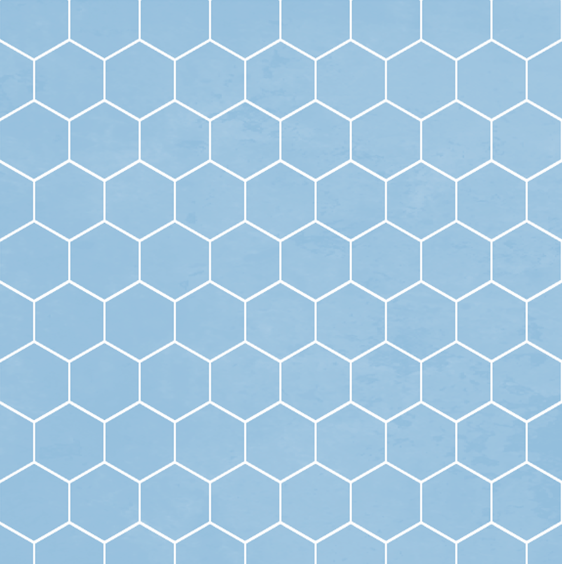 Hex Tile Panel Roll | Whispering Blue