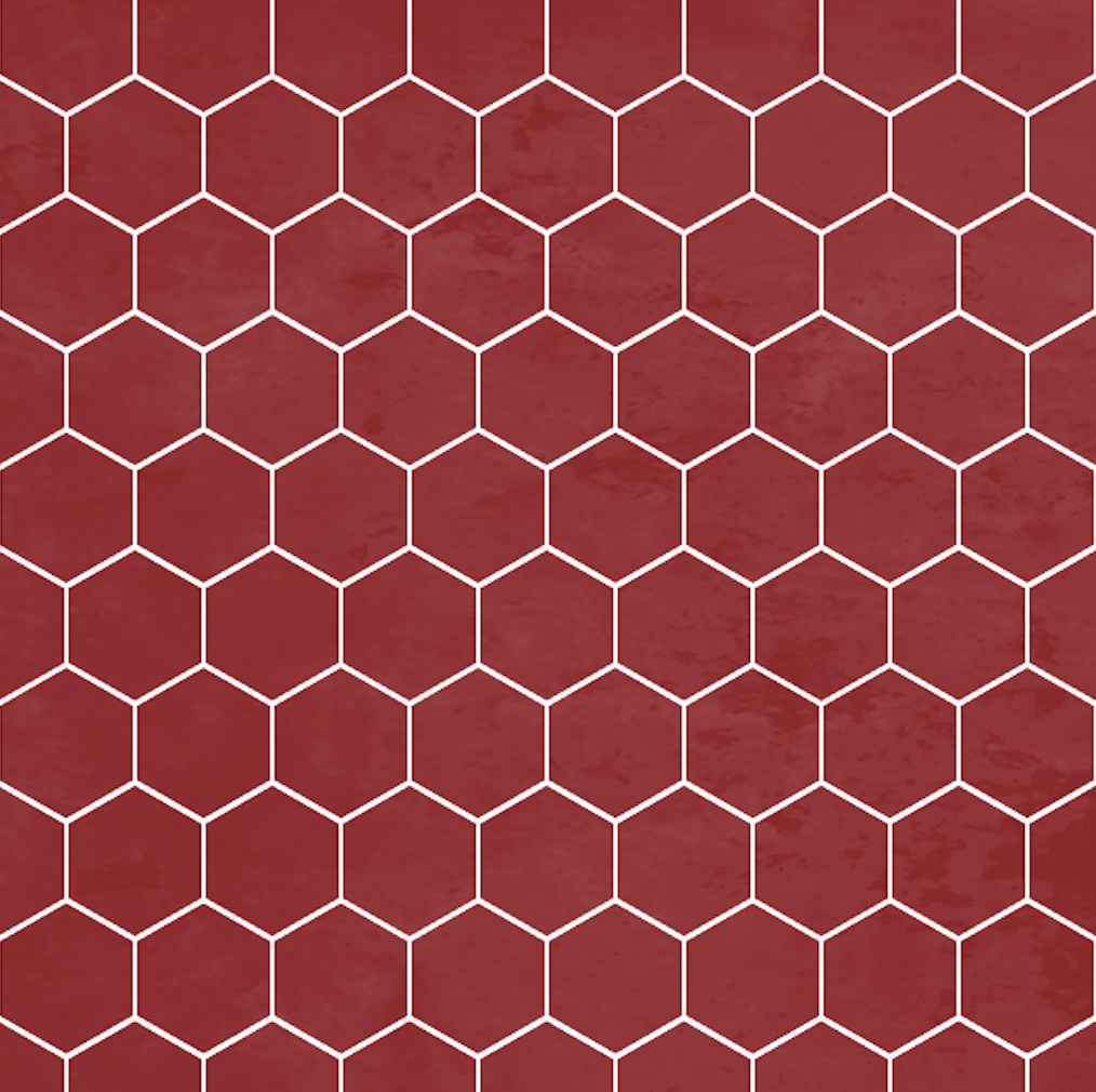 Hex Tile Panel Roll | Rancho Red