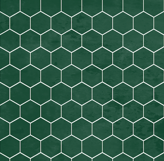 Hex Tile Panel Roll | Hunter Green