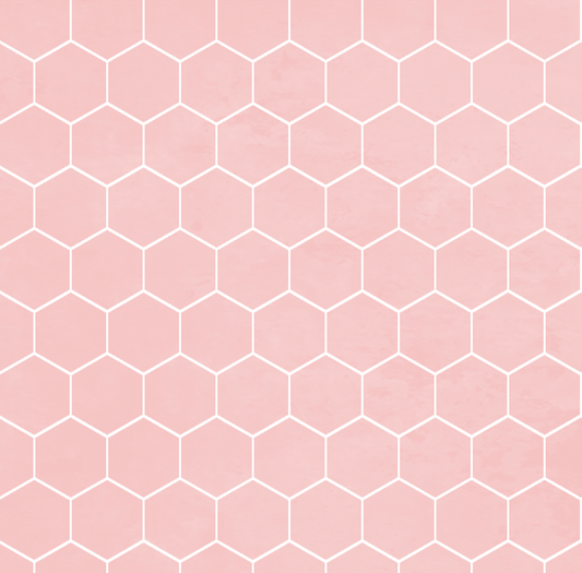 Hex Tile Panel Roll | Carnation