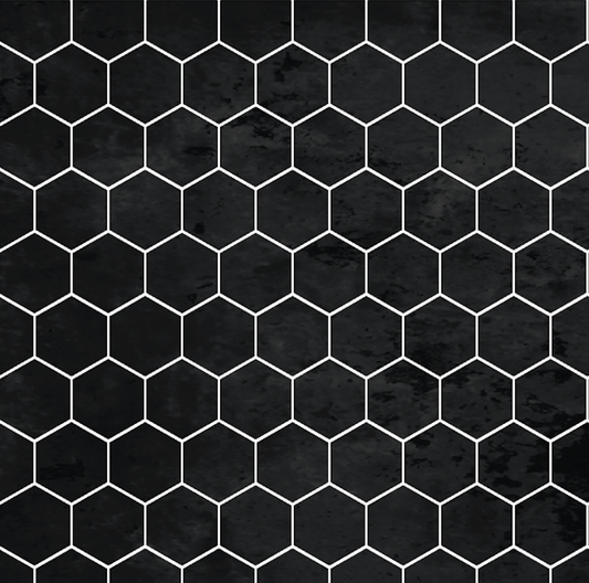 Hex Tile Panel Roll | Black Moon