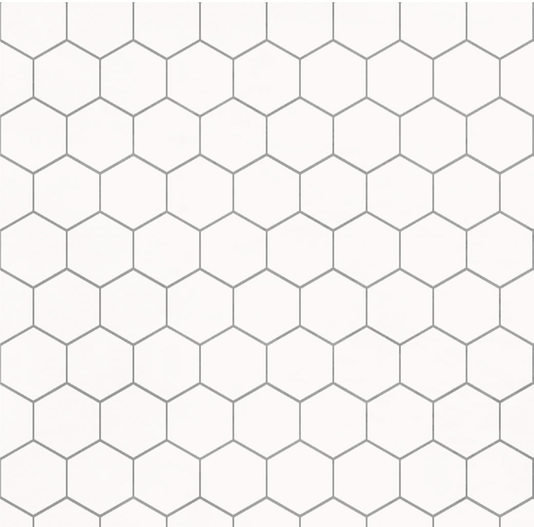 Hex Tile Panel Roll | White