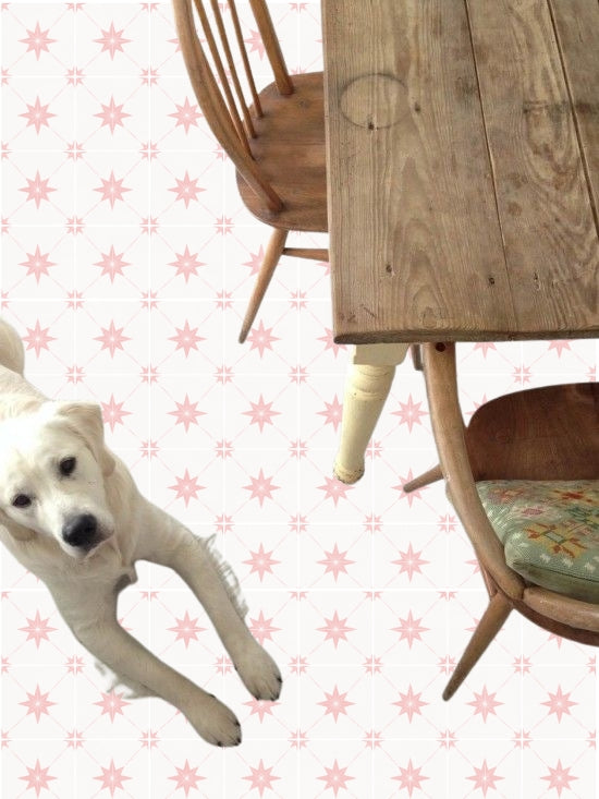 Estella Sticker Tile | Carnation - White