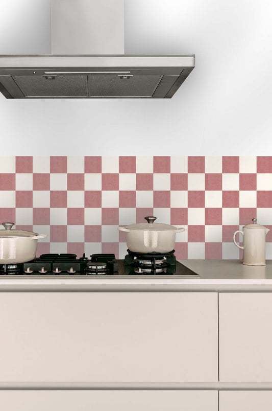 Checkerboard Sticker Tile | Grecian Rose