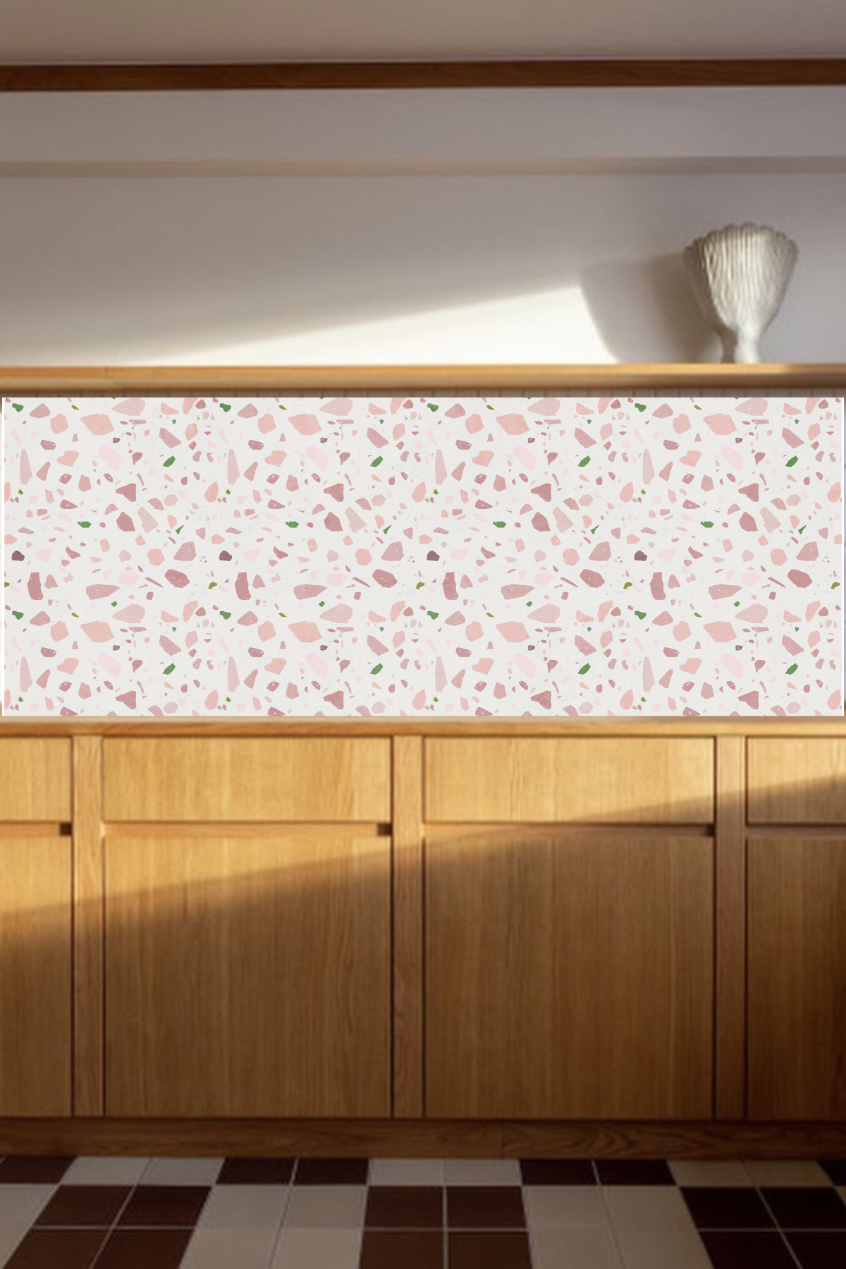 Terrazzo Sticker Tile | Rose Macaroon