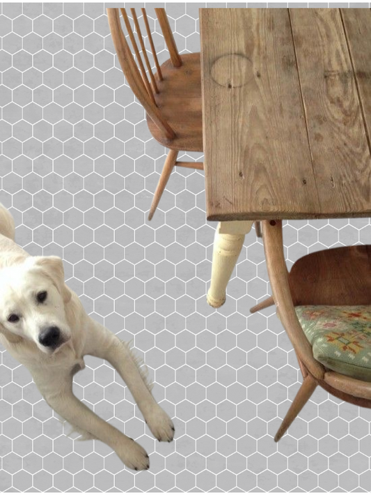 Hex Tile Panel Roll | Dove Grey