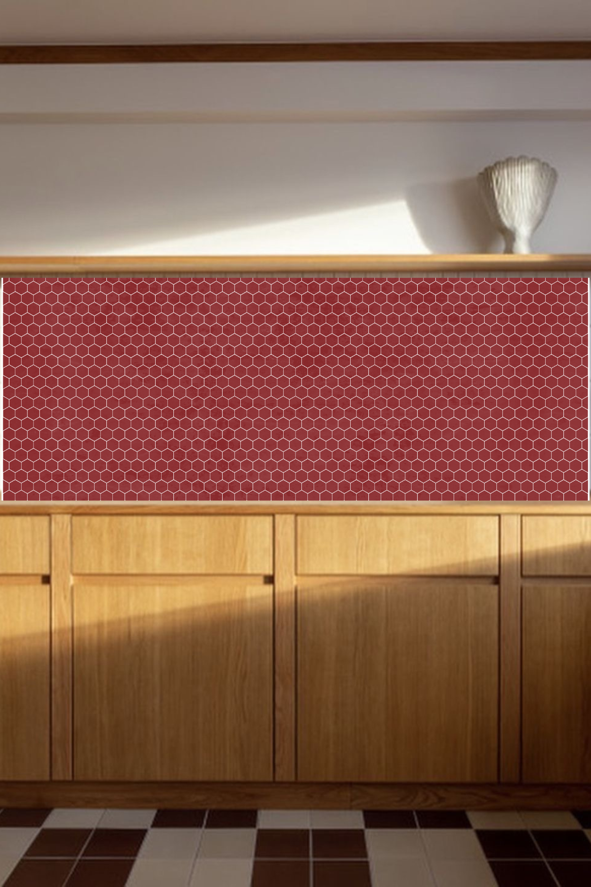 Hex Tile Panel Roll | Rancho Red