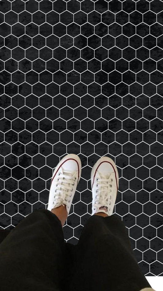 Hex Tile Panel Roll | Black Moon