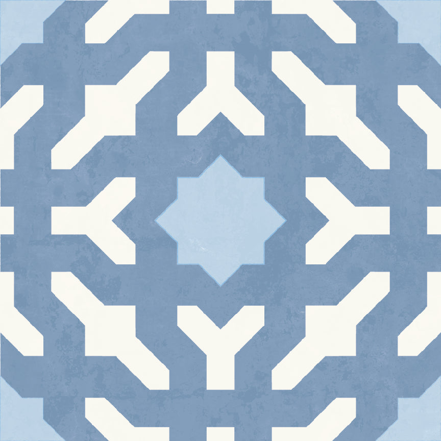 Silas Sticker Tile | Blue Horizon