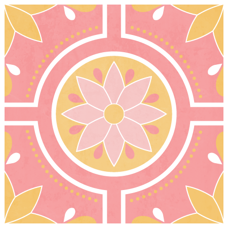 Camellia Sticker Tile | Sunset