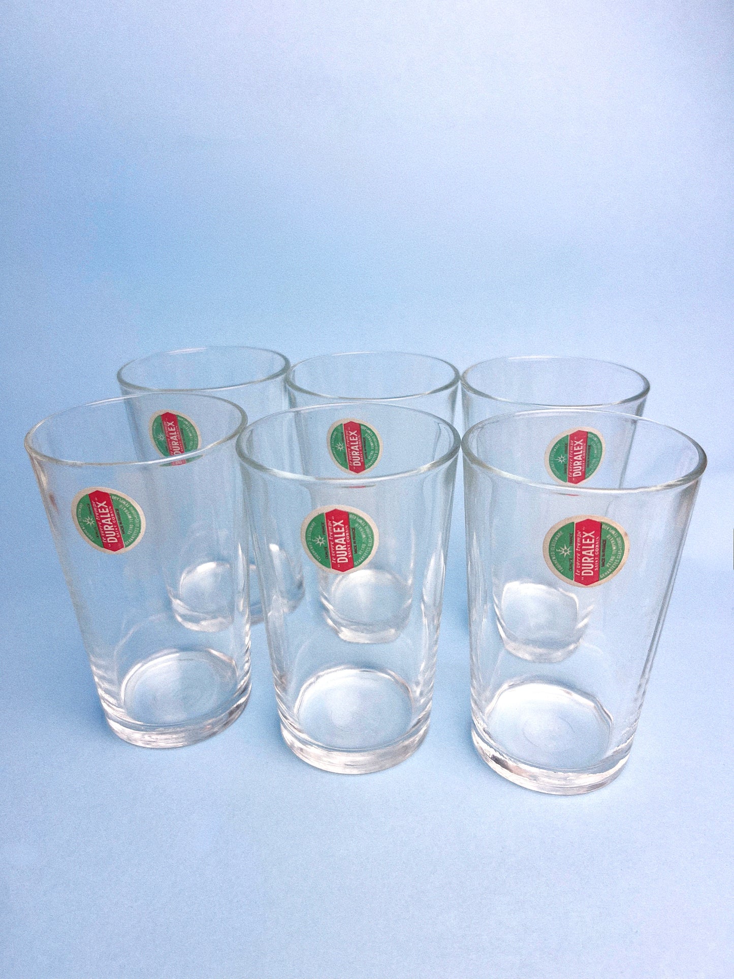 Vintage Duralex “Picardie” Drinking Glasses, Set of 6