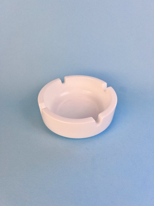 Vintage Midcentury Milk Glass Ashtray | White Catchall Dish