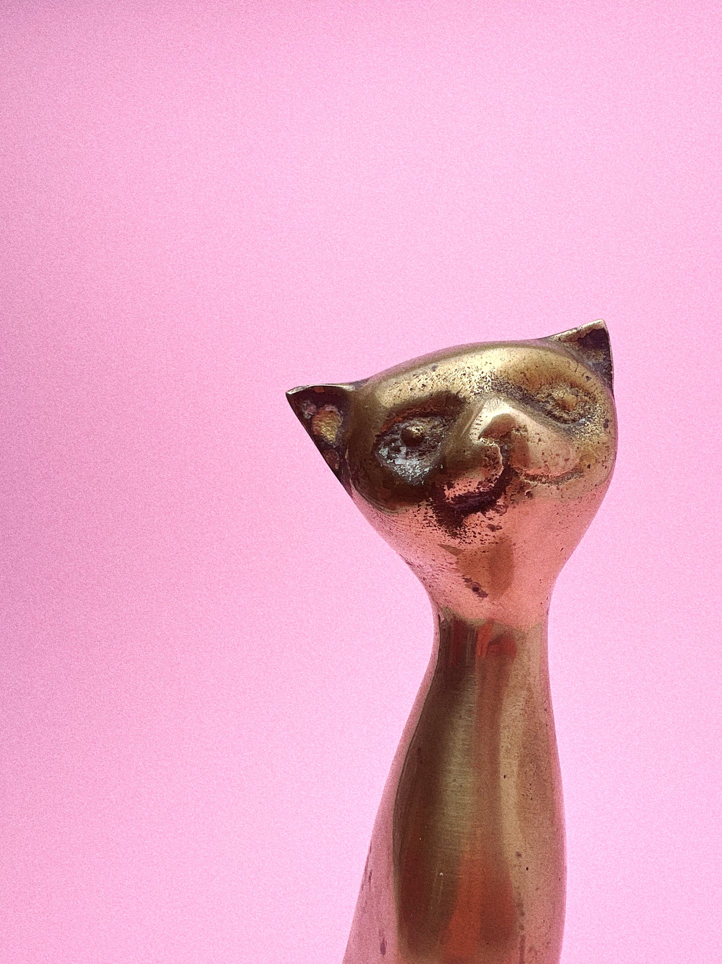 Vintage Siamese Brass Cats