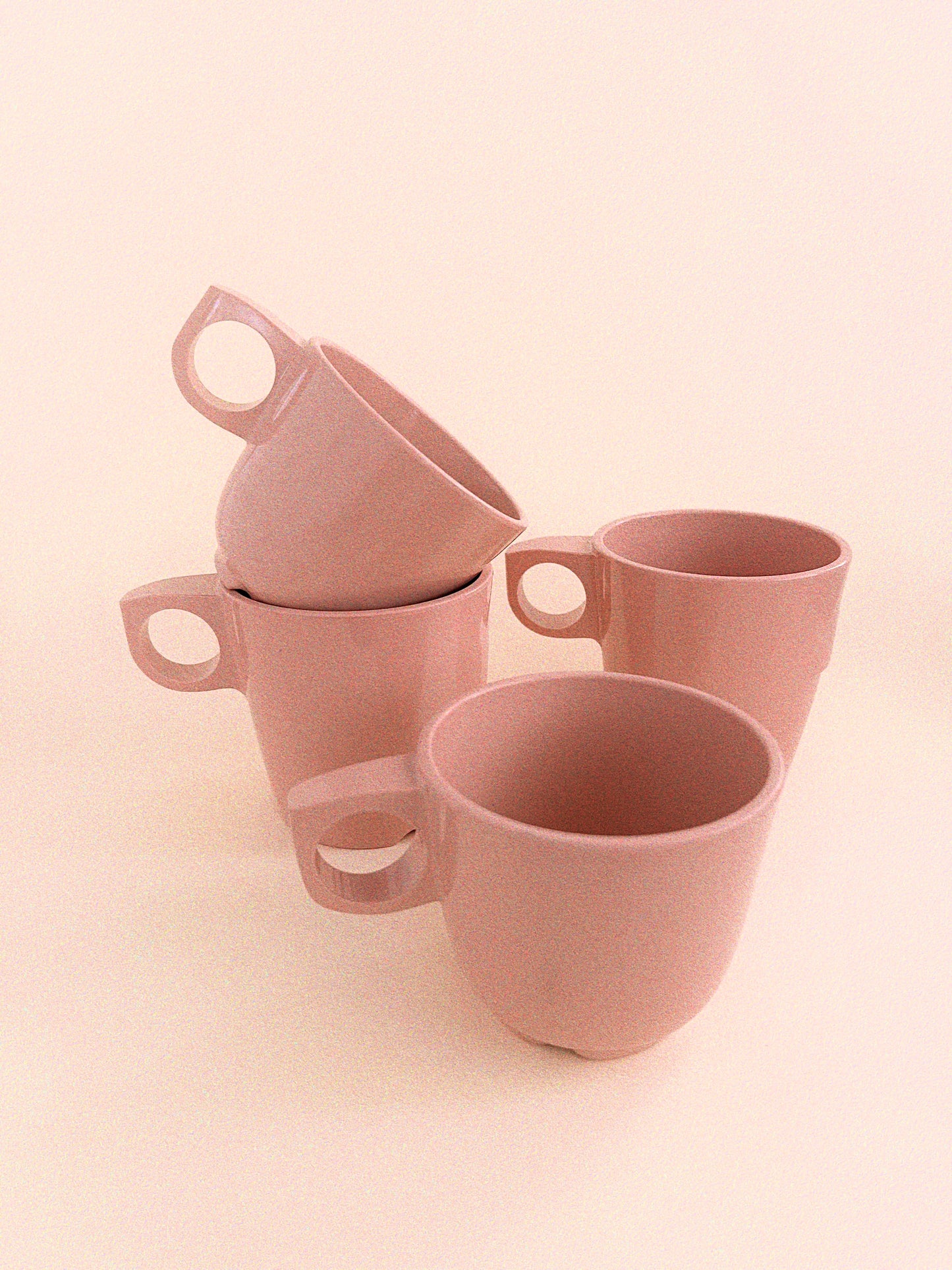 Matilda Melmac Nesting Mugs -  Set of 2 | Rose