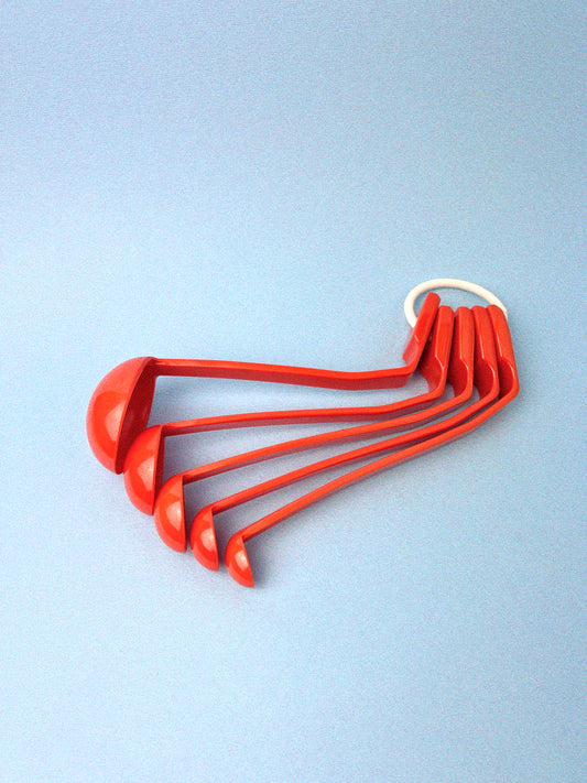Vintage Orange Melamine Measuring Spoons