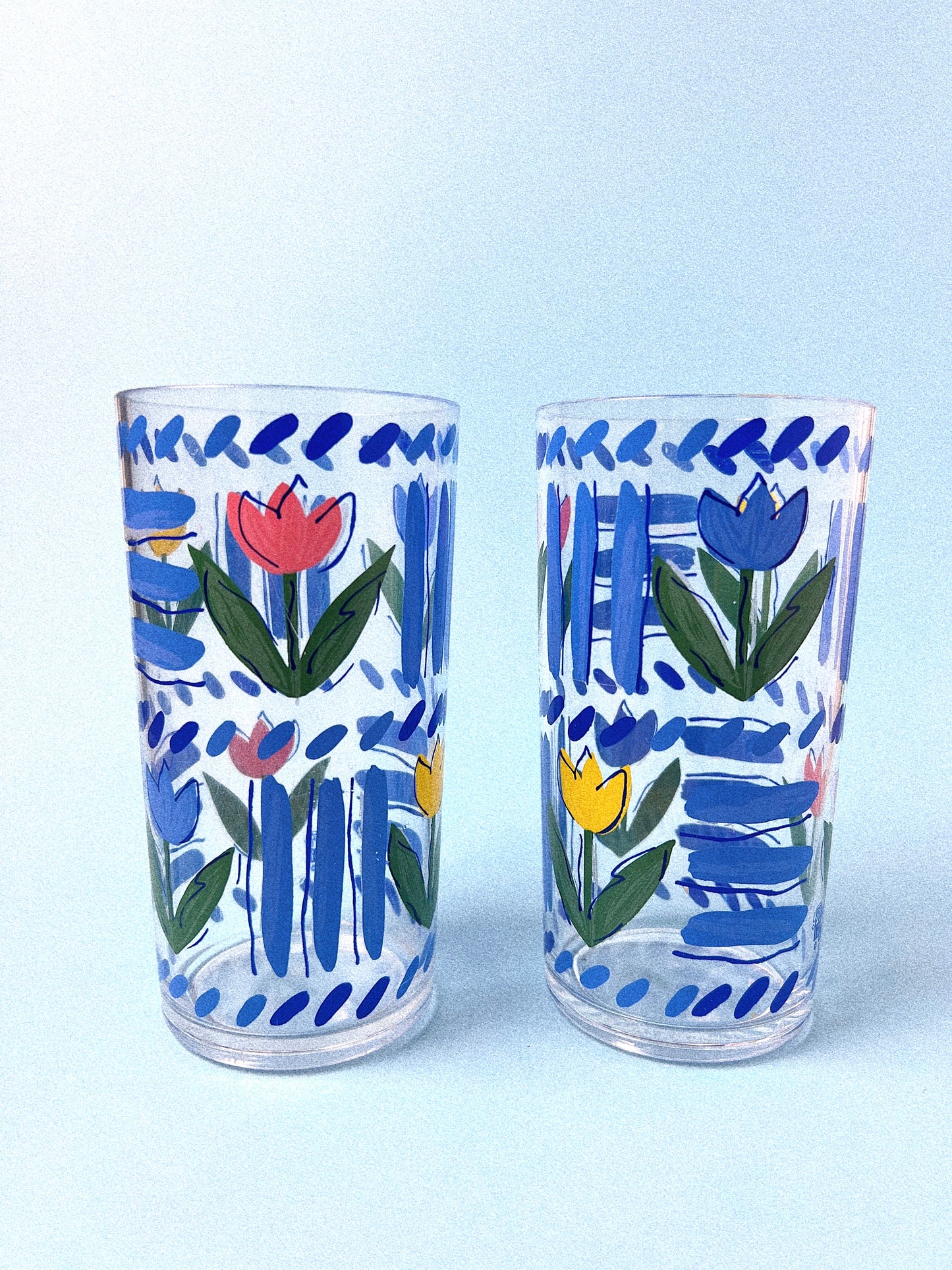Vintage Tulips Acrylic Pitcher Set | Precision Craft