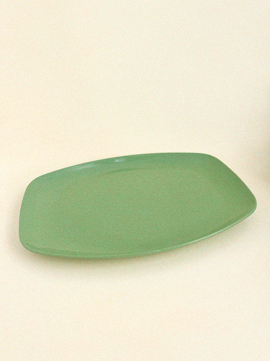 Vintage Duraware Melamine Platter | Avocado Green