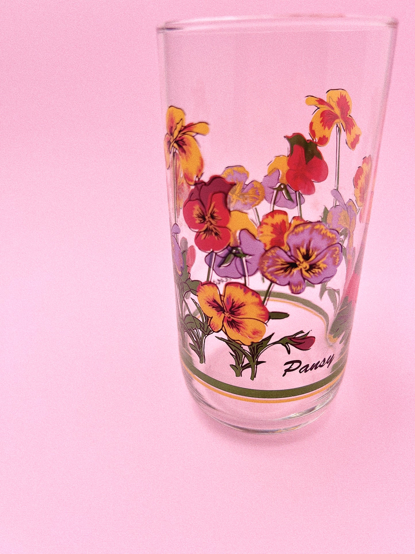 Pansy Glasses, Set of 4 | Tall