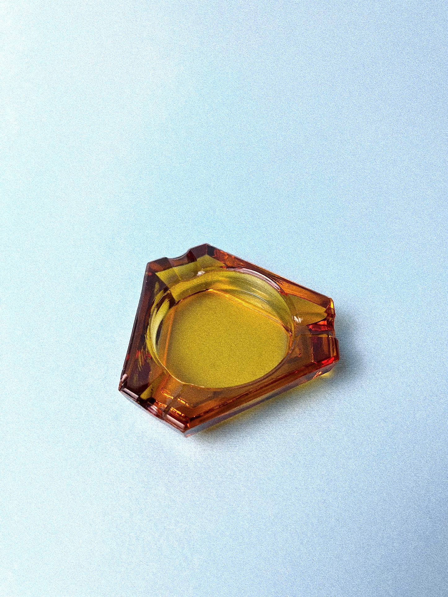 Vintage Bohemian Glass Mini Ashtray