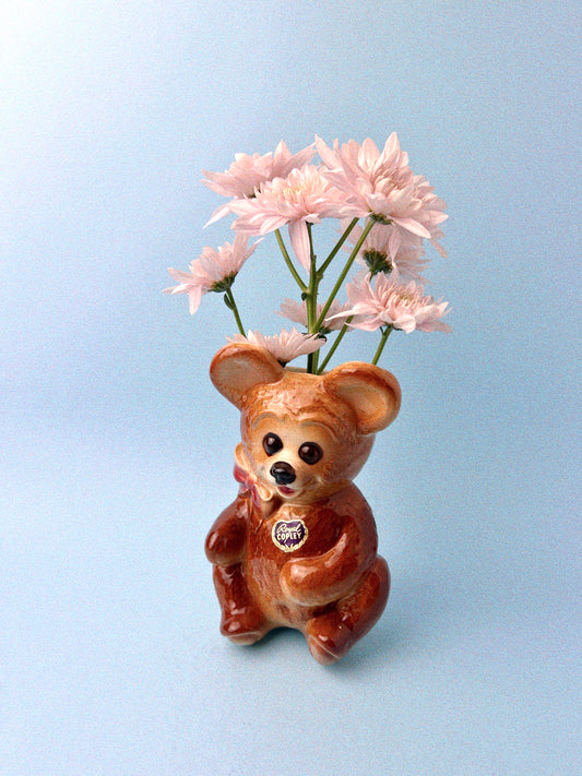 Vintage Royal Copley Teddy Bear Vase