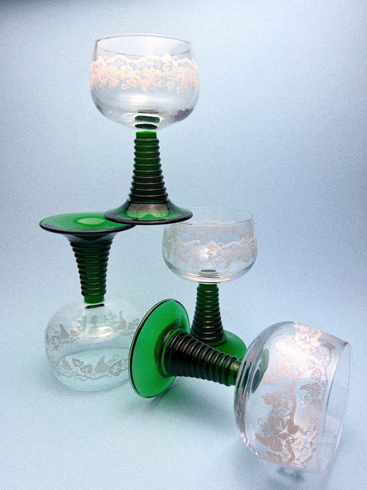 Rhône Cordial Glasses with Beehive Stem, Set of 4