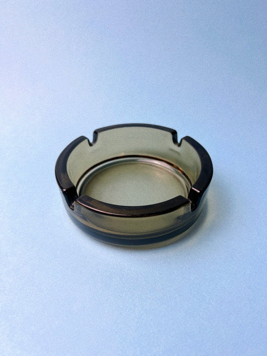Vintage Smoked Grey Ashtray