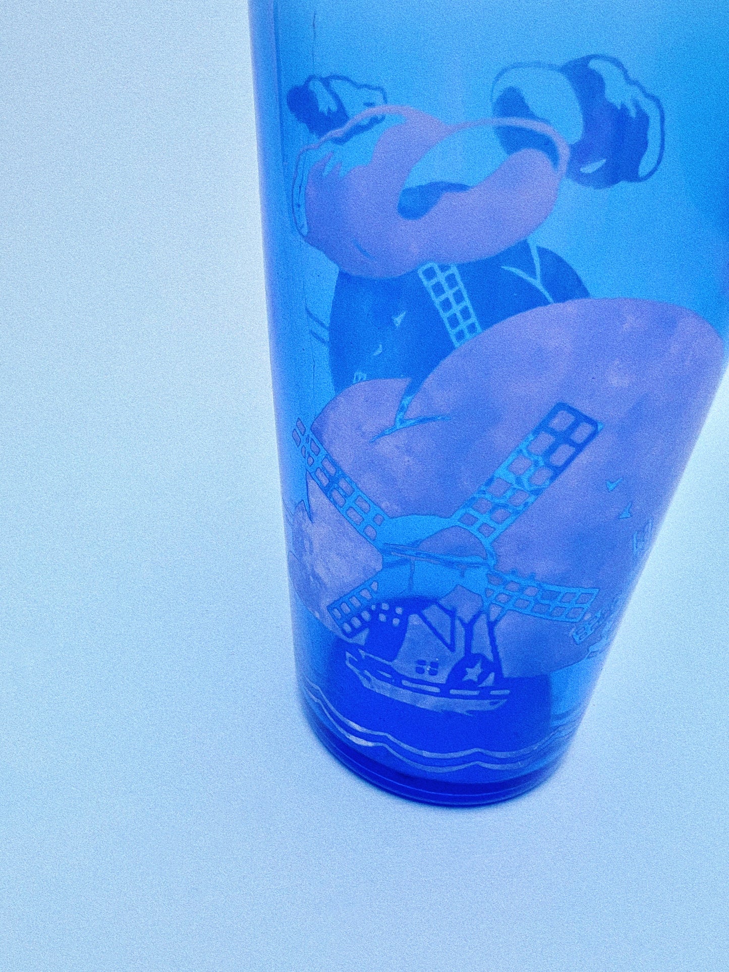 Vintage Defelt Blue Windmill Tumblers, Set of 2 | Hazel Atlas