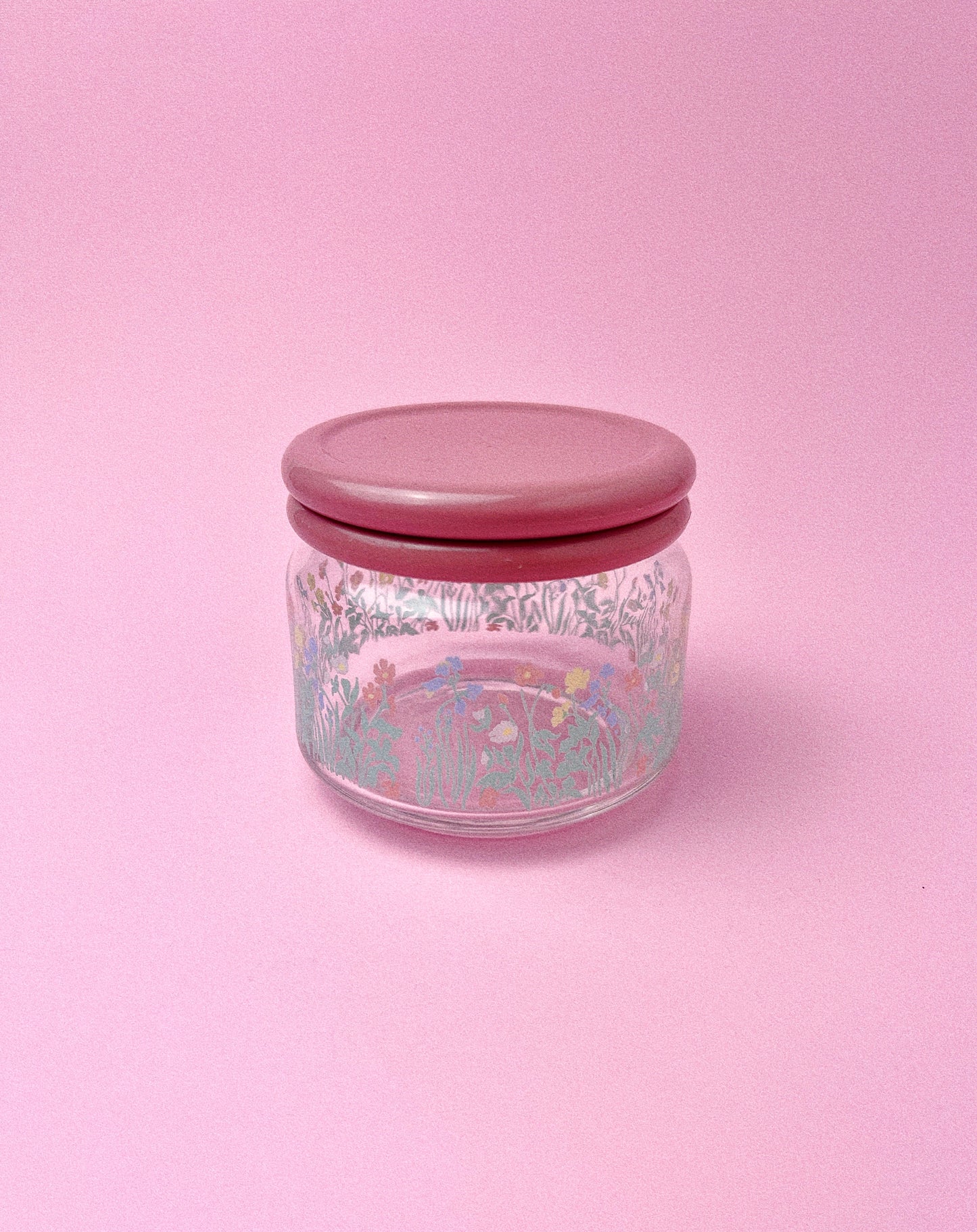 Vintage Wildflower Floral Stash Jar