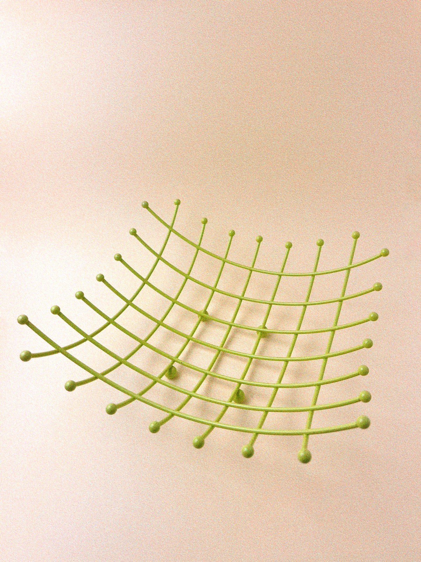Vintage Grid Basket | Chartreuse