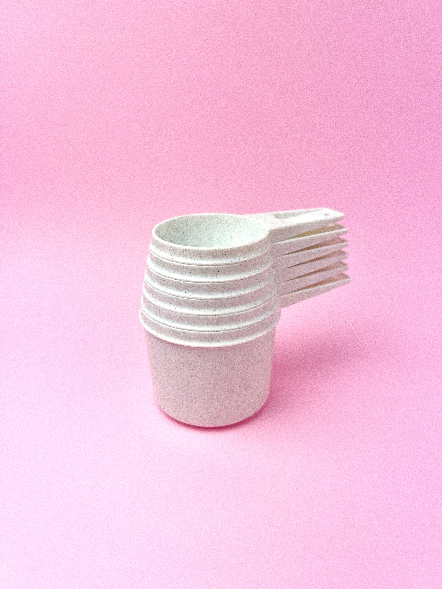 Tupperware White Speckled Measuring Cups, Set of 5