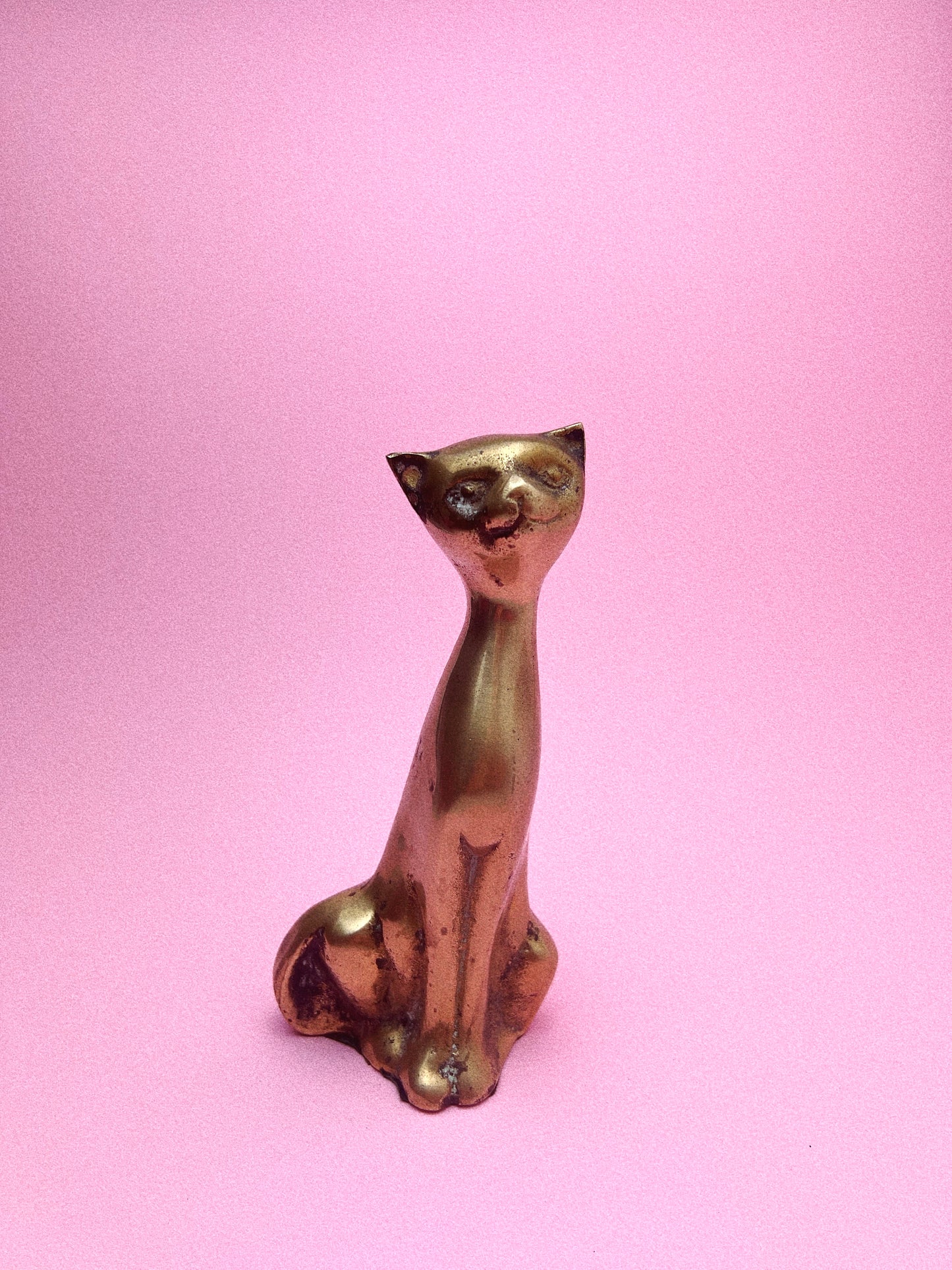 Vintage Siamese Brass Cats