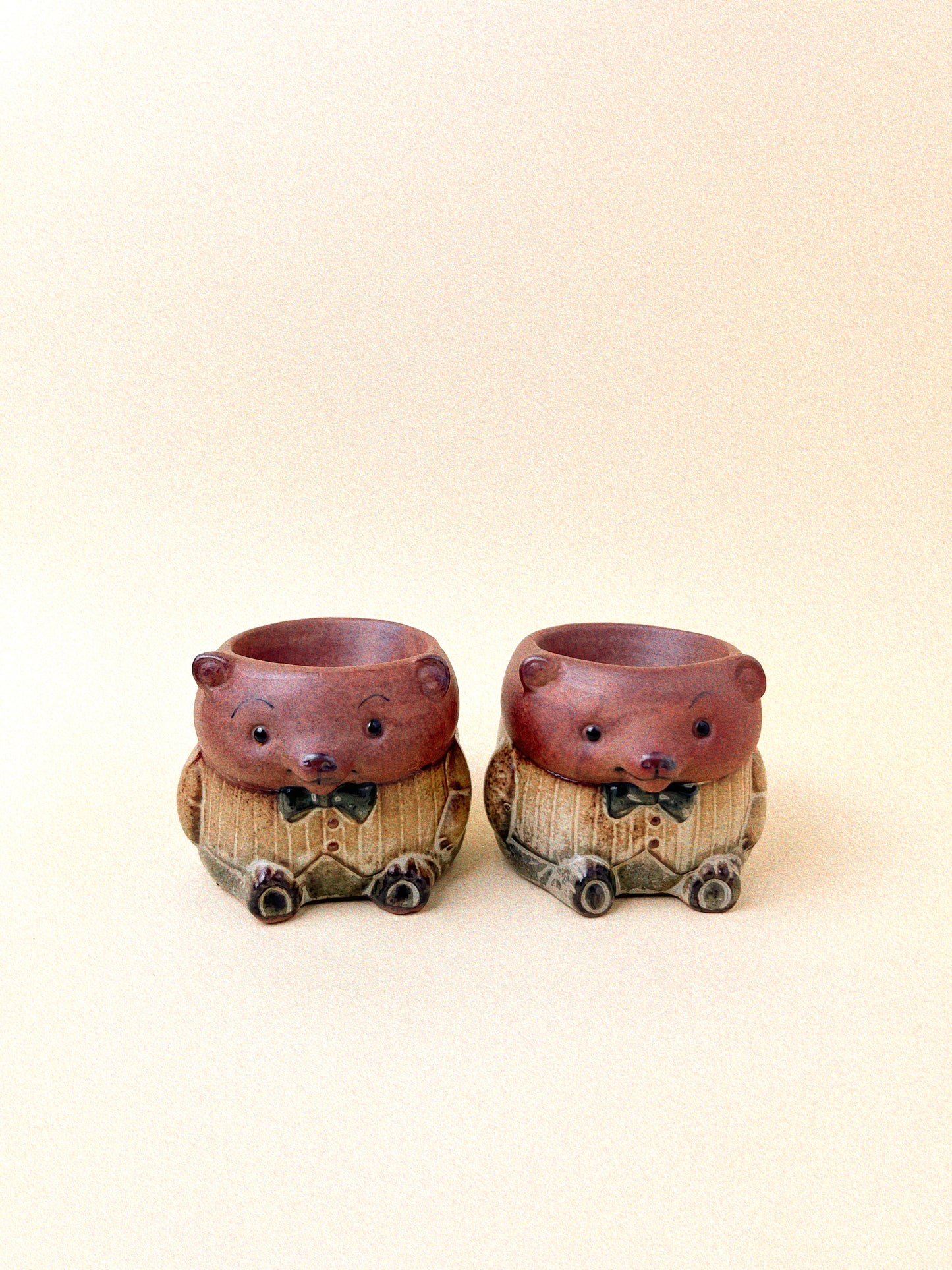 Vintage Dapper Bear Egg Cup, Set of 2 | Giftcraft