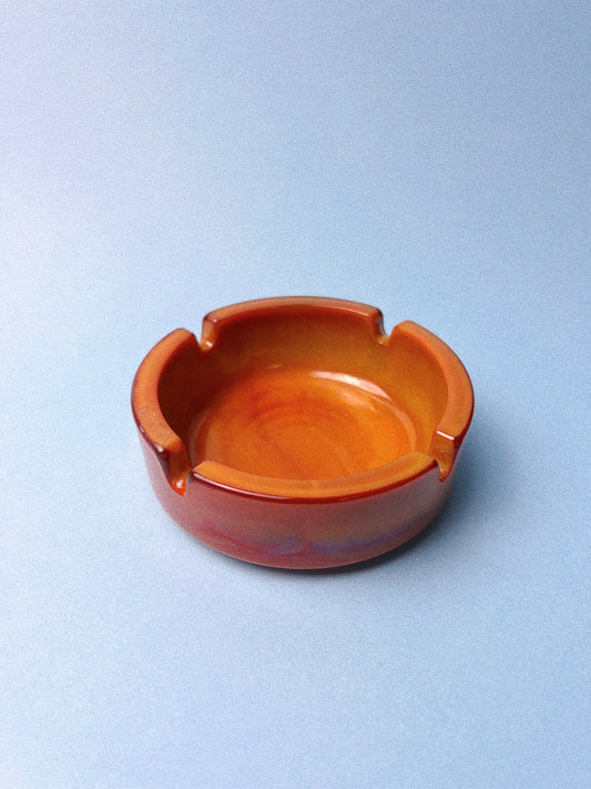 Vintage Caramel Swirl Ashtray | Arcopal
