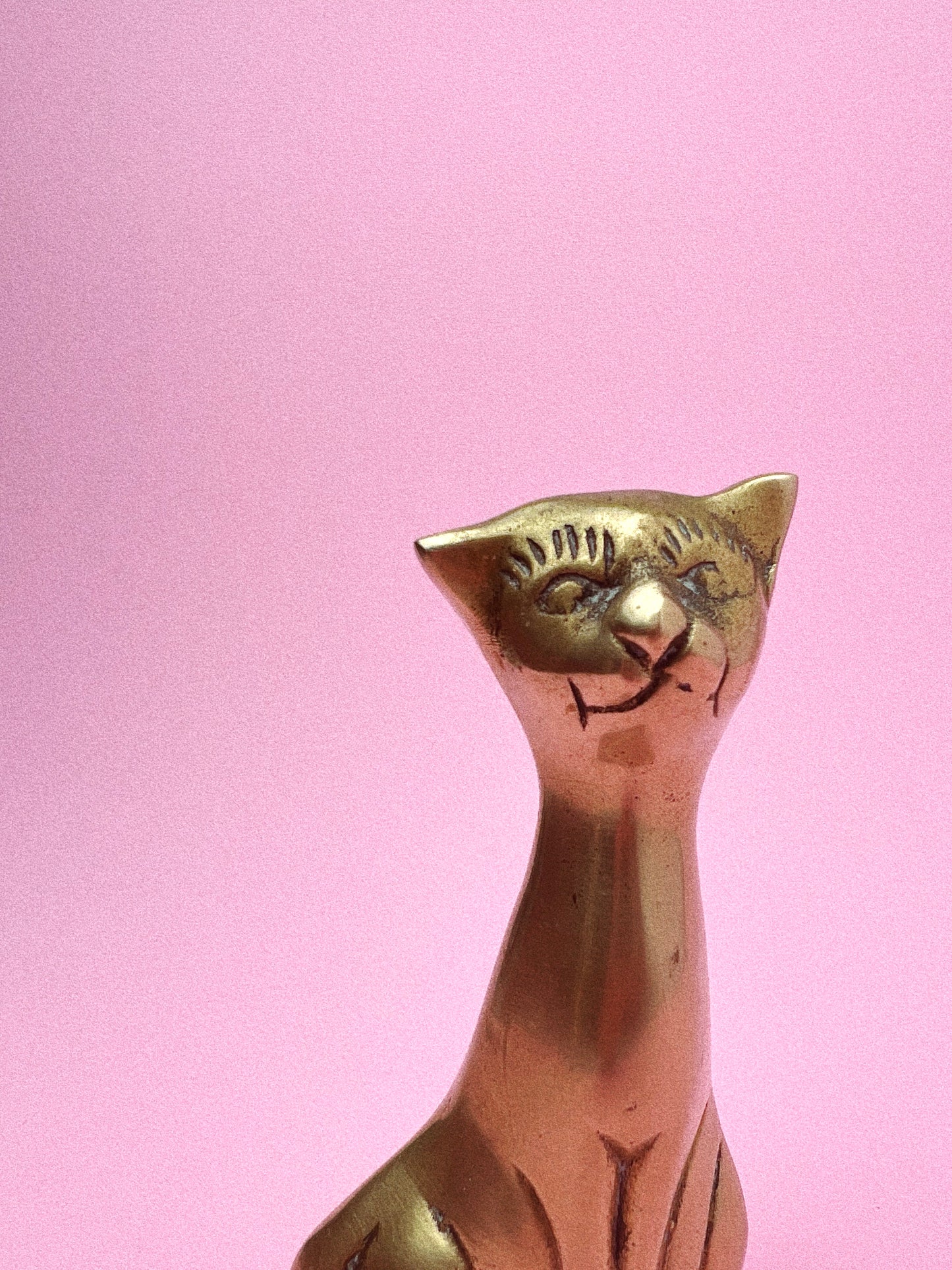 Vintage Siamese Brass Cats