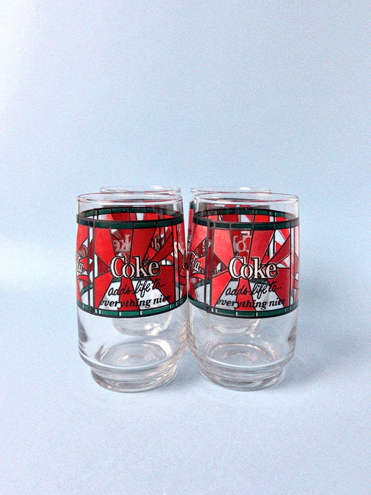 Vintage Coke Adds Life to Everything Nice Glasses, Set of 6 | Dominion Glass