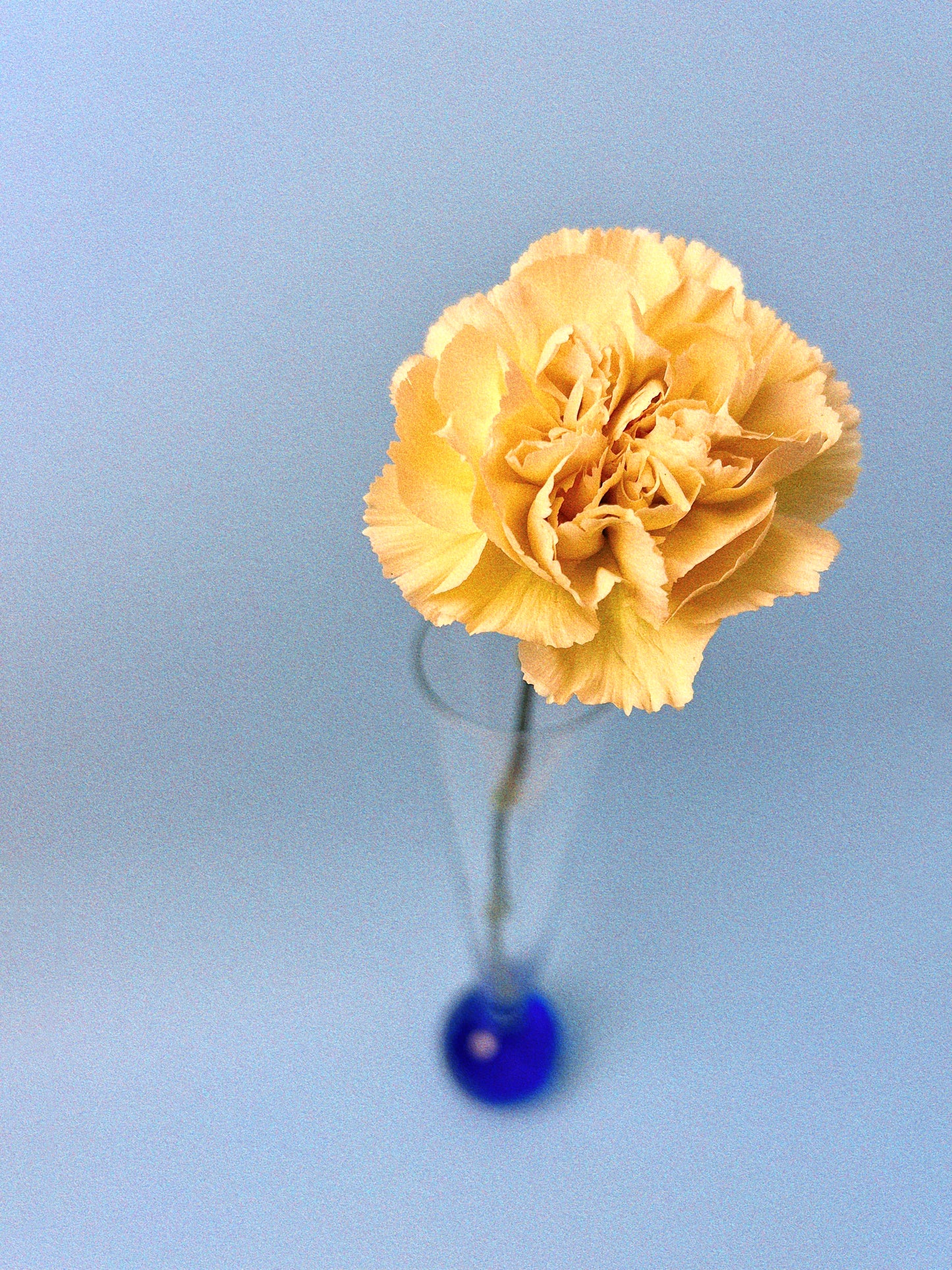 Vintage Controlled Bubble Base Bud Vase | Blue