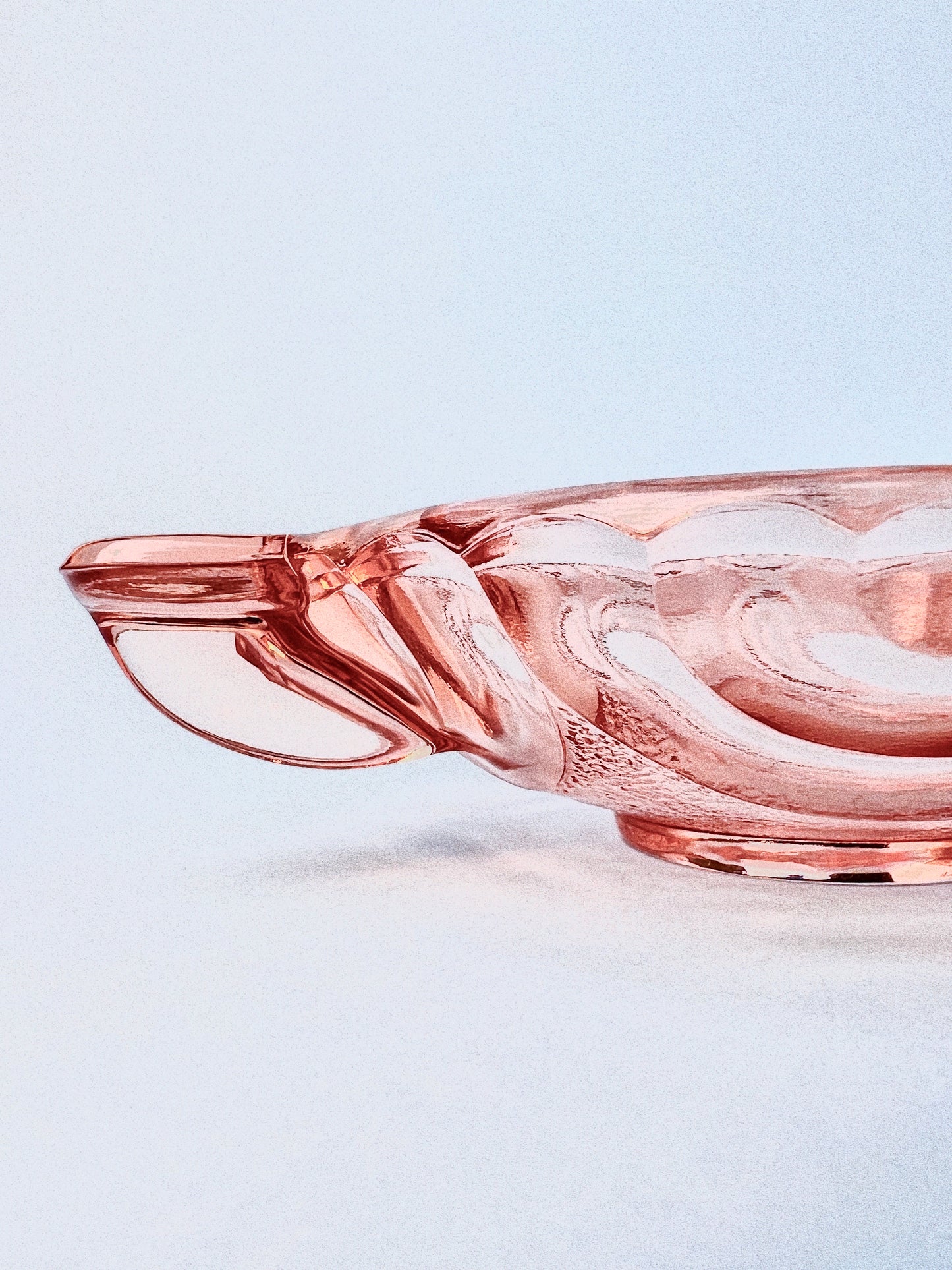 Vintage Pink Depression Glass Nappy Dish, Set of 3