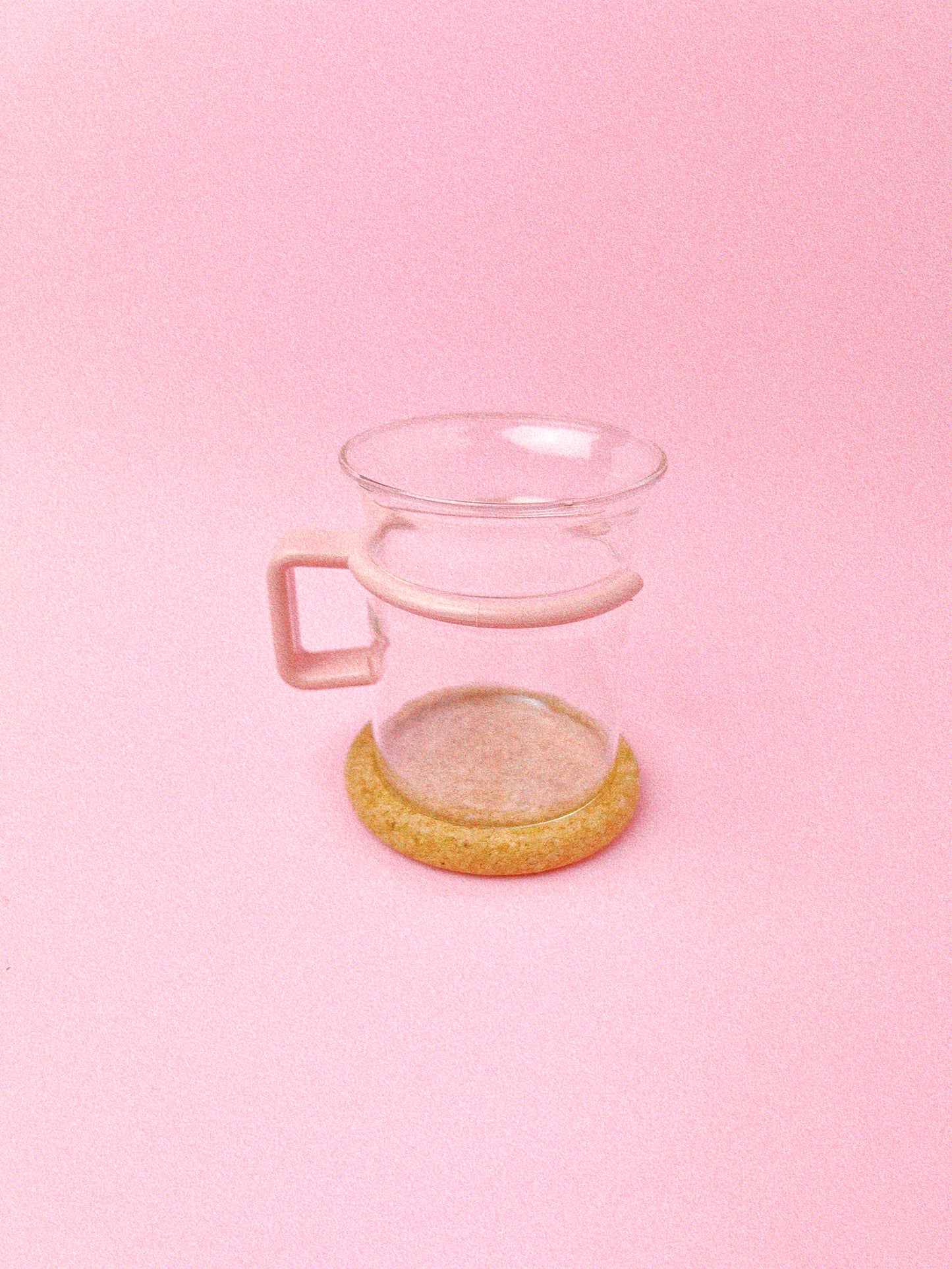 Vintage Bodum Mugs with Coaster, Set of 2 | Pink