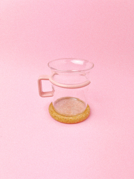 Vintage Bodum Mugs with Coaster, Set of 2 | Pink